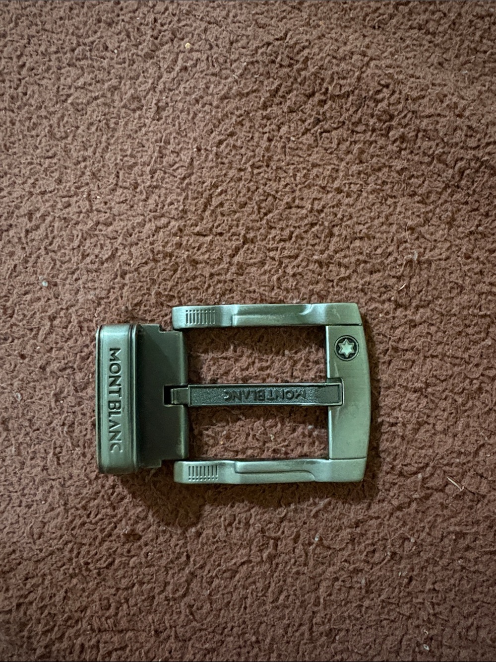 Men's Montblanc Metal Belt Buckle in Silver Tone